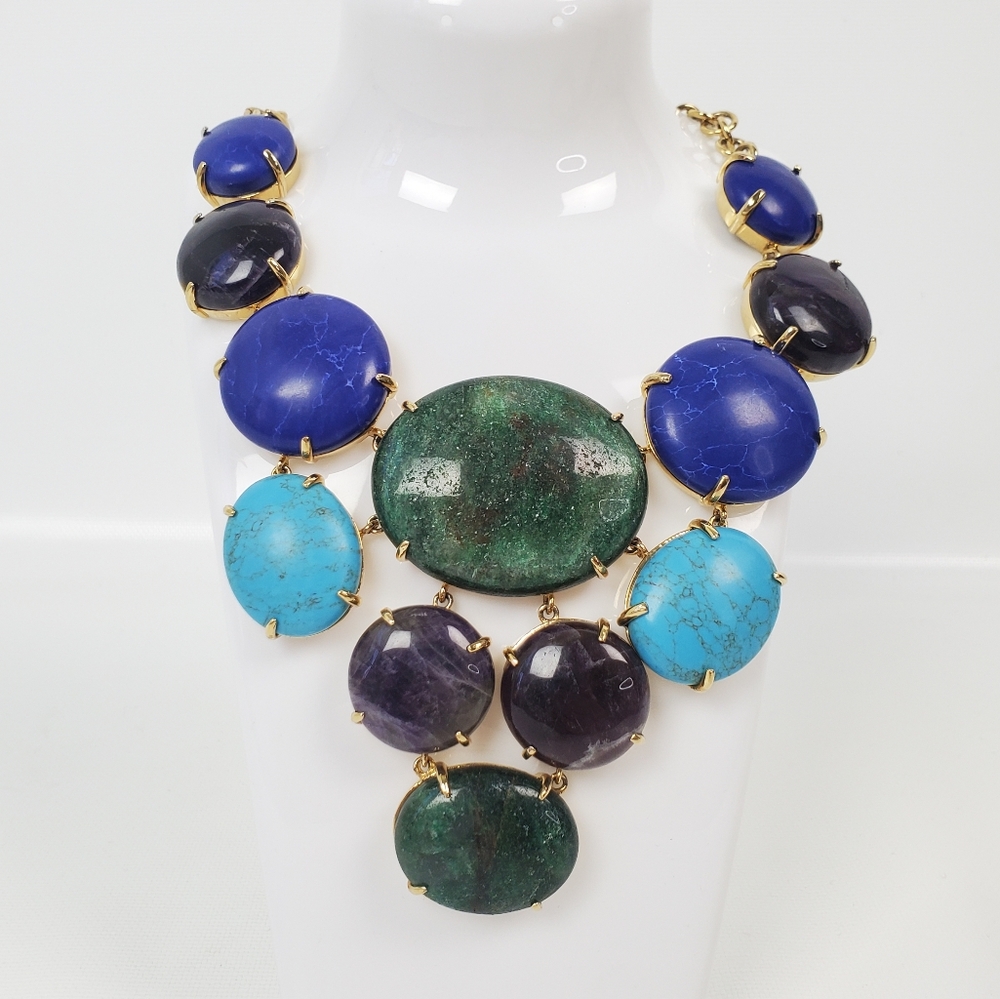 FOSSIL Bauble‎ Natural Stone Stunning Chunky Statement Necklace